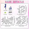 Yoga Theme Carbon Steel Cutting Dies Stencils DIY-WH0309-1996-2