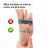 50Pcs 5 Colors Spring Bracelets Set BJEW-BC0001-14-3