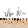 Brass Micro Pave Clear Cubic Zirconia Stud Earrings EJEW-P301-17P-5