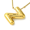 Ion Plating(IP) Initial Letter 304 Stainless Steel Pendant Necklaces NJEW-R265-05G-Z-1