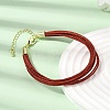 Polyester Metallic Braided Multi-strand Cord Bracelet for Bracelet Making BJEW-H642-02G-11-2