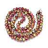 Electroplate Glass Beads Strands EGLA-N017-05A-B03-2