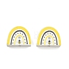 Printed Poplar Wood Beads WOOD-Z008-01F-1