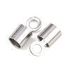 304 Stainless Steel Fold Over Crimp Cord Ends STAS-P434-05E-P-2