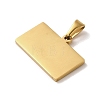 PVD Vacuum Plating 304 Stainless Steel Stamping Blank Tag Pendants STAS-B053-02G-2