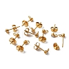 304 Stainless Steel Stud Earrings Findings STAS-WH0029-44A-G-1