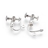 Racking Plated Brass Clip-on Earring Findings KK-P169-01P-2