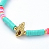 Handmade Polymer Clay Heishi Bead Stretch Bracelets BJEW-JB05078-04-3