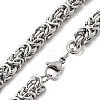 Tarnish Resistant 304 Stainless Steel Necklace Men's Byzantine Chain Necklaces NJEW-H411-26-2