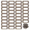 50Pcs Rectangle Iron Label Frame FIND-FH0018-09AB-1