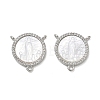 Brass Micro Pave Clear Cubic Zirconia Chandelier Component Links CU-CBA5585-03P-02-1