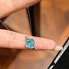 Brass Pave Cubic Zirconia Rose Flower Pendant Invisible Necklaces for Women WG2877B-01-4