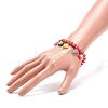 Polymer Clay & Plastic Beaded Stretch Bracelet with Fruit Charms for Women BJEW-JB08706-3
