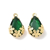 Brass Glass Charms KK-Z136-07G-01-1