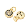 Brass Micro Pave Cubic Zirconia Charms KK-U056-39G-2