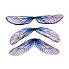 3Pcs Transparent Epoxy Resin Butterfly Wings Cabochons X-RESI-N045-11B-1