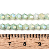 Anti-Tarnish Electroplate Bicone Glass Beads Strands EGLA-T021-4mm-16-09-4