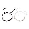 2Pcs Cross Alloy Link Bracelets BJEW-JB11527-2