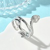 304 Stainless Steel Cuff Open Rings for Women RJEW-L341-01B-P-1