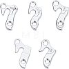 SUPERFINDINGS 5Pcs 5 Styles Aluminum Tail Hook FIND-FH0002-01-1