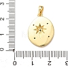 Brass Micro Pave Cubic Zirconia Pendants KK-E803-01G-B-3