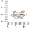 304 Stainless Steel Textured Links Connector Charms STAS-K302-02D-P-3
