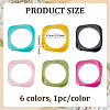 6Pcs 6 Colors Acrylic Bangles for Women BJEW-ME0001-03A-2