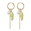 304 Stainless Steel Fish Hoop Earrings EJEW-JE06748-4