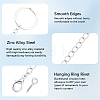 30Pcs 304 Stainless Steel Keychains KEYC-BBC0001-23-5