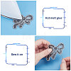 7Pcs 7 Colors Bowknot Glitter Hotfix Rhinestone DIY-FG0002-30-5