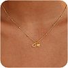 Brass Initial and Heart Pendant Necklaces for Women FS-WG01F32-04-1