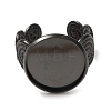 Spiral 304 Stainless Steel Cuff Ring Components STAS-P454-02E-B-2