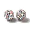 Polymer Clay Rhinestone Beads RGLA-D050-02F-3