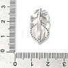 Brass Micro Pave Clear Cubic Zirconia & Natural Shell Fold Over Clasps KK-G505-17P-3