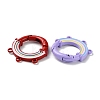 Spray Painted Alloy Spring Gate Ring PALLOY-Z018-02-3