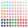 120Pcs 15 Colors UV Plating Rainbow Iridescent Acrylic Beads PACR-TA0001-06-10