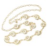 Summer Iron Conch Link Chain Waist Belly Chains for Women LS-AJEW-G067-01G-2