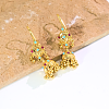 Vintage Ethnic Bell Brass Hoop Earrings VD5879-3