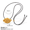 304 Stainless Steel Pendant Adjustable Black PU Leather Slider Necklaces WG7EC61-01-1