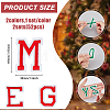 2 Sets 2 Colors Christmas Theme Felt Fabrics Embroidery Cloth Iron on Patches PATC-HY0001-31-2