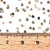Spray Painted Picasso Cylinder Glass Seed Beads GLAA-T028-12A-10-4