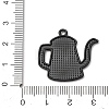 Coffee Alloy Enamel Pendants ENAM-I089-01B-05-3