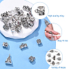 Tibetan Style Alloy Tube Bails TIBE-YW0001-81-5