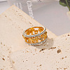 Elephant Hollow Out Alloy Crystal Rhinestone Finger Rings FS-WG55101-03-4