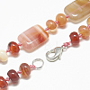 Natural Carnelian Beaded Necklaces NJEW-S395-19-2