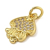 Marine Theme Rack Plating Brass Micro Pave Cubic Zirconia Pendants KK-I718-28G-04-2