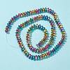 Rainbow Color Electroplate Non-magnetic Synthetic Hematite Beads Strands G-FS0001-90-3