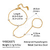 304 Stainless Steel Pave Clear Cubic Zirconia Hand Chain Ring Bracelets for Women LU5720-6