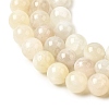 Natural White Moonstone Beads Strands G-F674-08-8mm-01-12