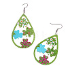 Saint Patrick's Day Acrylic Glitter Powder Dangle Earrings FS-WGA25D9-07-2